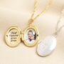 Personalised Engraved Photograph Celestial Oval Locket Necklace, thumbnail 2 of 12