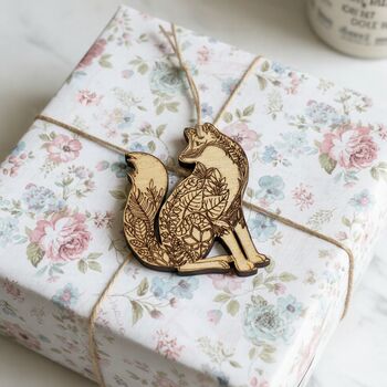 Woodland Fox Wooden Hanging Decoration, 3 of 3