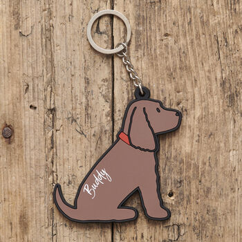Chocolate Cocker Spaniel Key Ring With Personalisation Available – Gift For Dog Lovers, 2 of 12