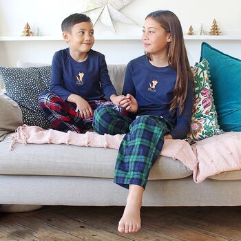 Personalised Nordic Fox Christmas Family Pyjamas, 2 of 11