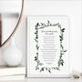 Personalised Wedding Vows Reading Anniversary Print, thumbnail 2 of 4