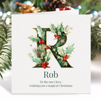 Personalised Initial Christmas Card – Any Letter, 6 of 11