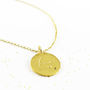 Organic Personalised Disc Necklace With White Sapphire, thumbnail 5 of 8