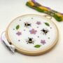 Beginners Embroidery Kit, Bees And Flowers, thumbnail 2 of 9
