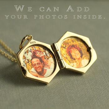 Turquoise Hexagon Locket Necklace, 6 of 9