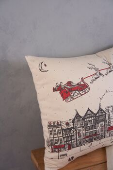 Santa's Sleigh Cushion Cover, 4 of 4
