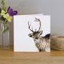 Inky Reindeer Blank Greeting Card, thumbnail 1 of 4
