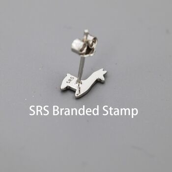 Sterling Silver Tiny Llama Stud Earrings, 7 of 12