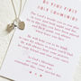 First Holy Communion Necklace And Poem, thumbnail 3 of 5