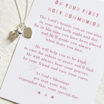 First Holy Communion Necklace And Poem, 3 of 5