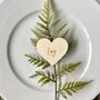 Wood Heart Wedding Favour Place Name Settings, thumbnail 4 of 10