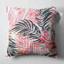 Pink And Black Tropical Leaves Cushion Cover, thumbnail 5 of 7