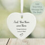 Personalised Porcelain Heart 'Then There Were Three' New Baby, thumbnail 1 of 2