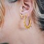 Etrusca Sunburst Hoop Earrings, thumbnail 1 of 3
