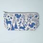 Cotton Wildlife Makeup And Cosmetic Bag, thumbnail 3 of 5