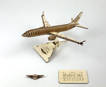 Boeing 737 Max Eight Model Plane Personalised Wooden Kit, 10 of 11