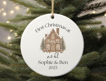 Personalised First Christmas New Home Bauble, 2 of 2