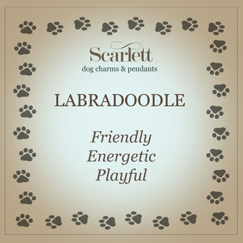 Labradoodle Silver Dog Charm, 12 of 12