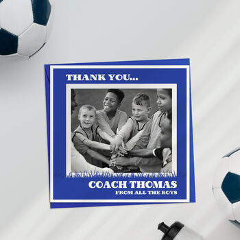 Personalised Football Coach Photo Card, 2 of 3