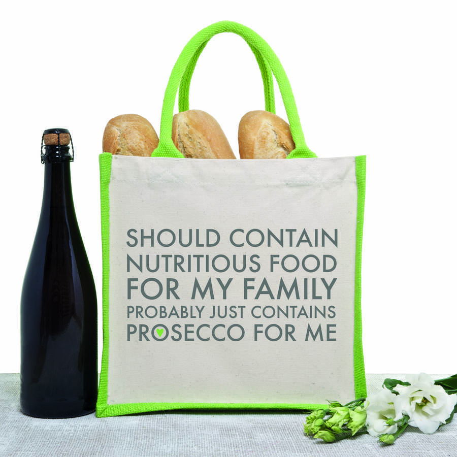 nutritious prosecco' mum's shopping bag by slice of pie designs ...