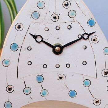 Personalised Clock With Blue Dots, 3 of 6