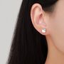 Fluffy Sheep Stud Earrings In Sterling Silver, thumbnail 12 of 12