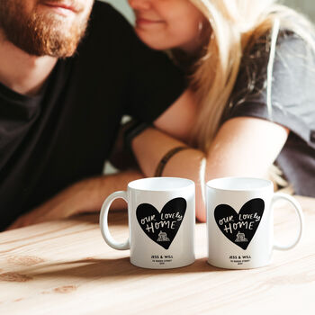 Personalised 'Our Lovely Home' First Home Mug Set, 2 of 3