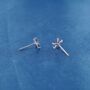 Black Onyx July Birthstone 925 Sterling Silver Stud Earrings, thumbnail 5 of 9