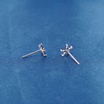 Black Onyx July Birthstone 925 Sterling Silver Stud Earrings, 5 of 9