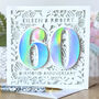 Personalised Diamond 60th Wedding Anniversary Card, thumbnail 1 of 3