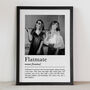 Personalised Flatmate Print, Gift For Roommate, thumbnail 1 of 7