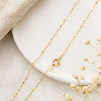9ct Yellow Gold Light Trace Chain – 16in To 20in, 3 of 8