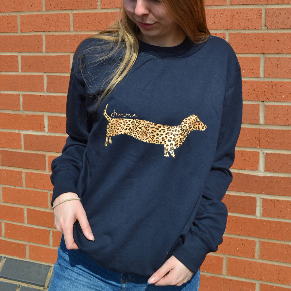 leopard print dog jumper