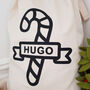 Personalised Christmas Candy Cane Sack, thumbnail 2 of 3