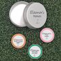 Set Of Three Personalised Golf Ball Markers In A Personalised Tin, thumbnail 6 of 7