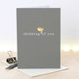 Thinking Of You Metallic Gold Foil Card, thumbnail 1 of 4