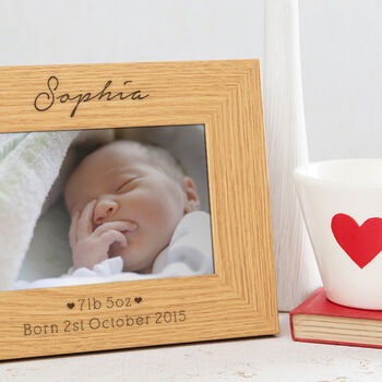 Personalised New Baby Girl Photo Frame, 2 of 5