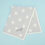 Personalised Grey Star Intarsia Blanket, thumbnail 5 of 6