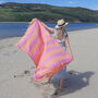 Bright Stripe Large Hammam Towel, thumbnail 1 of 3