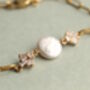 Art Deco Freshwater Pearl Bridal Bracelet Bangle, thumbnail 3 of 6