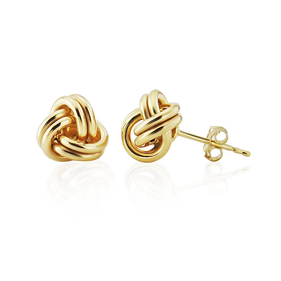 9ct Solid Gold Knot Stud Earrings By Auree Jewellery