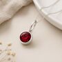 Personalised July Birthstone Necklace In Sterling Silver, thumbnail 3 of 11