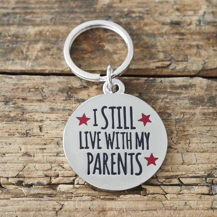 'I still live with my parents' Dog ID Tag, 1 of 2