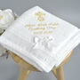 Personalised Christening Blanket With Bow, thumbnail 1 of 10