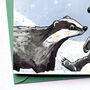 Santa Claws Christmas Badger Pun Card, thumbnail 2 of 4