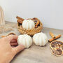 Natural White Pumpkin Candle Halloween Home Decor, thumbnail 7 of 10