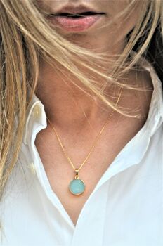 Amazonite Necklace Gold Plated, 2 of 6