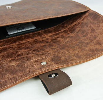 Personalised Brown Leather Macbook Air Case, 5 of 6