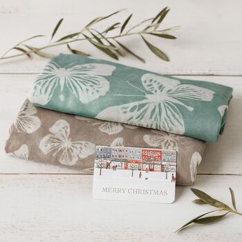 Large Butterfly Print Scarf, 3 of 6