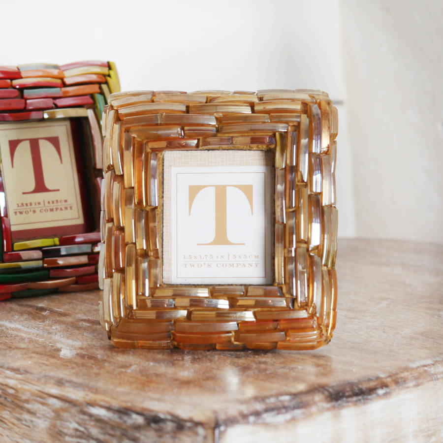 Mini Gold Picture Frame Decoration Or Place Setting By Red Berry Apple